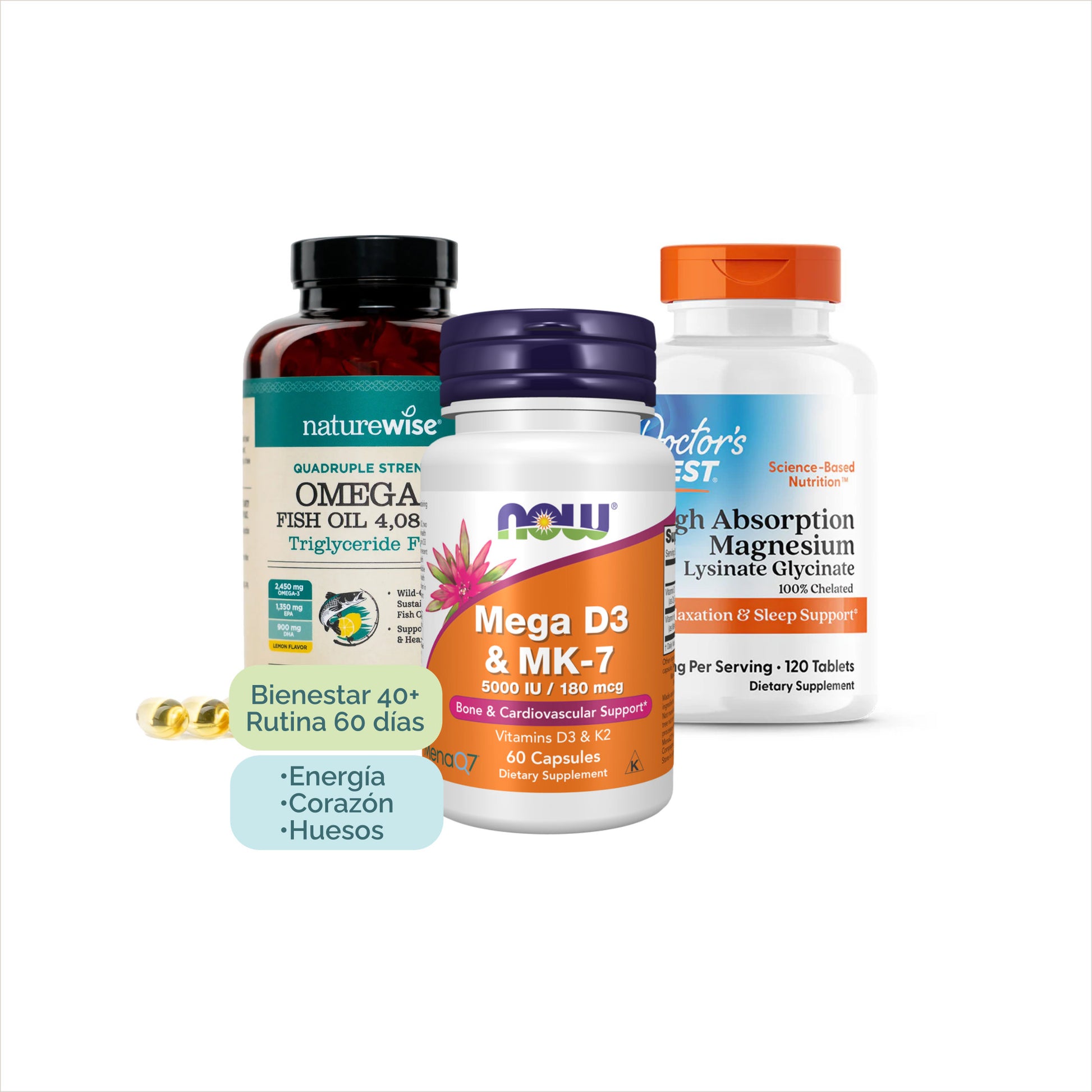 Productos esenciales para bienestar y salud integral 40+