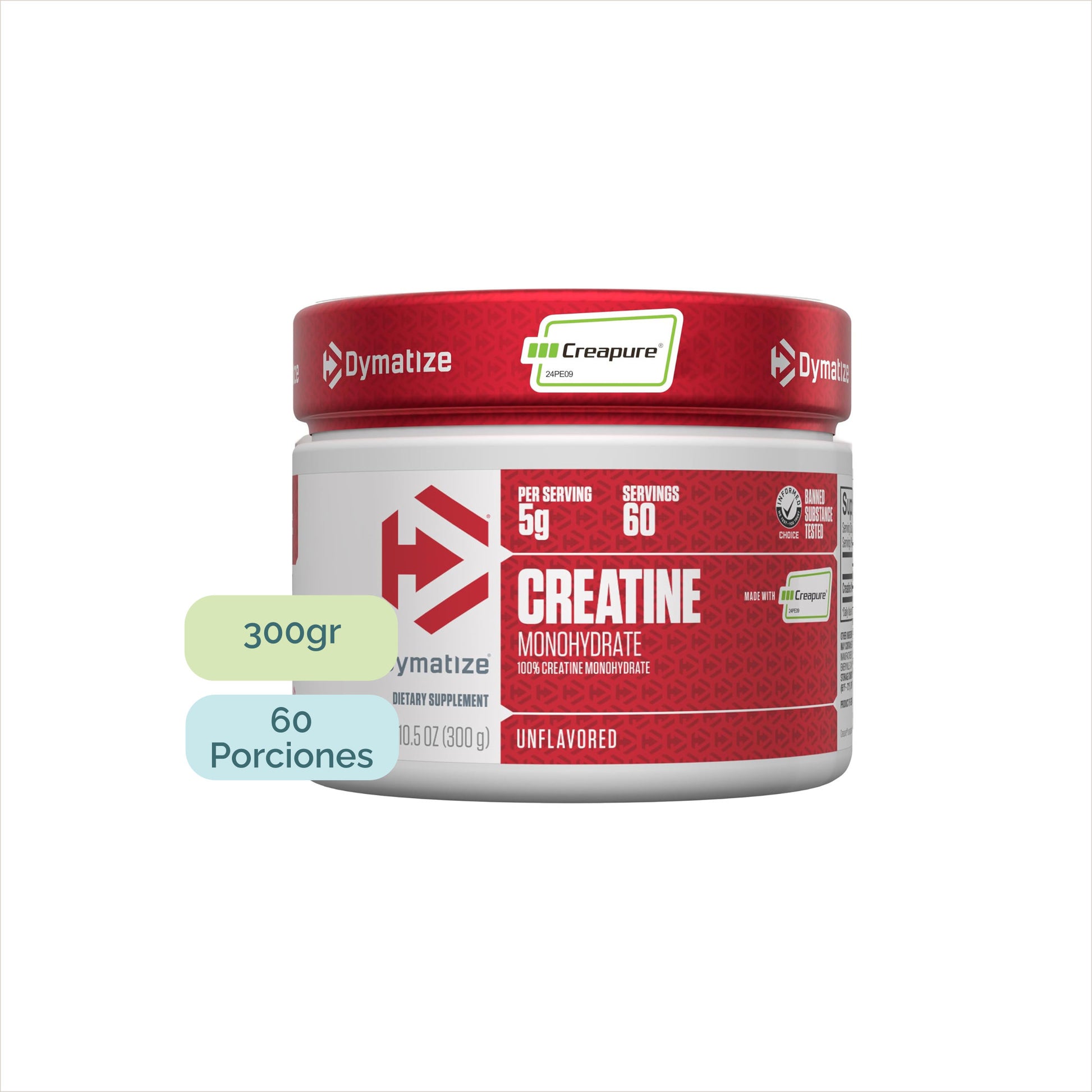 Creatina monohidrato polvo puro Creapure sin aditivos presentación individual