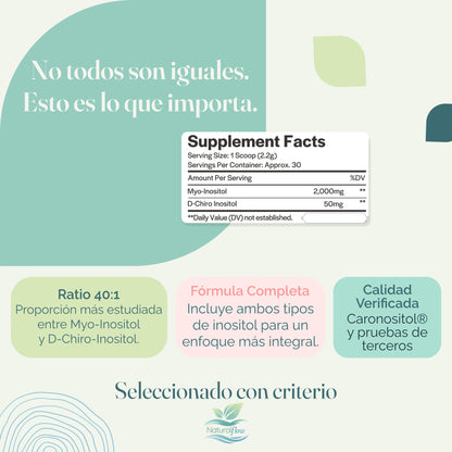 Diferencias de calidad en productos Myo-Inositol 40:1