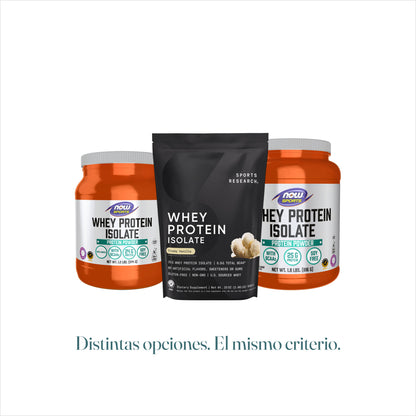 Línea de proteína whey isolate, sabores y presentaciones