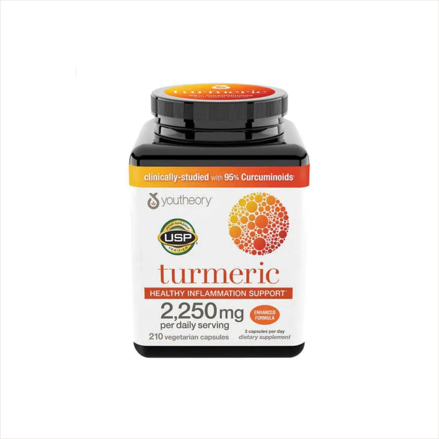 Producto de cúrcuma alta dosis 2250 mg con absorción potenciada, YouTheory