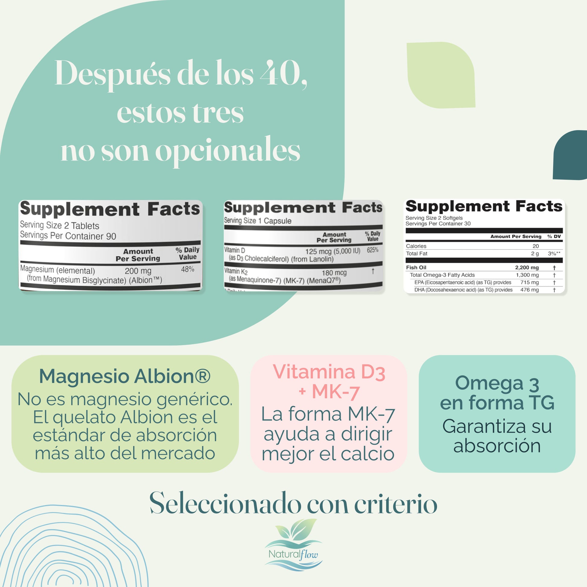Rutina diaria para energía, corazón y huesos después de los 40